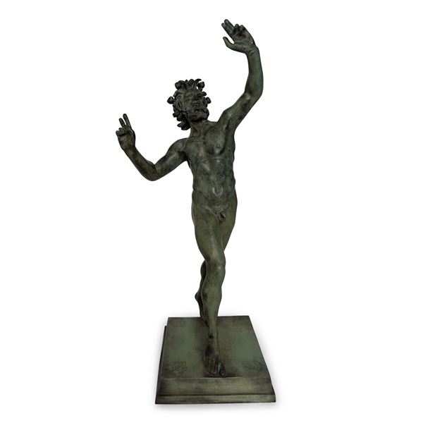 Fauno danzante di Pompei in bronzo patinato