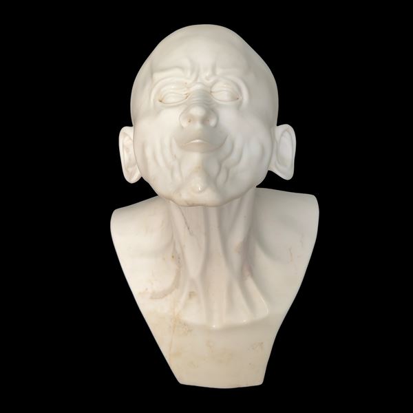 Testa caricaturale in marmo bianco da Franz Xaver Messerschmidt