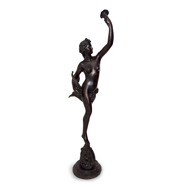 La Dea Fortuna in bronzo patinato