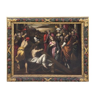Giuseppe Mazzuoli detto Il Bastarolo (attr.), Rinvenimento della Croce di Cristo con Sant'Elena