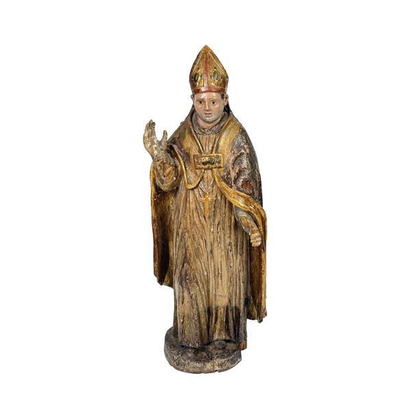 San Rodrigo, scultura in legno policromo e dorato, Spagna, XVII secolo