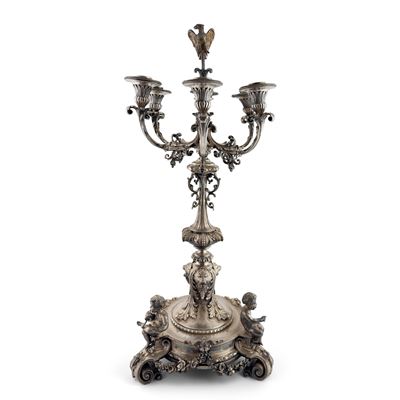 Candelabro da centro in argento, Mosca, 1891