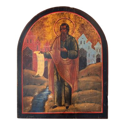Icona del Profeta Geremia, tempera all’uovo su tavola, Russia centrale, fine XVIII secolo
