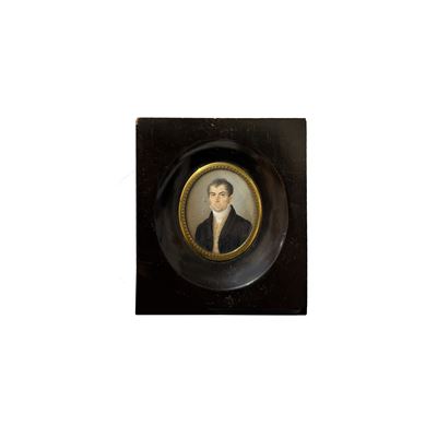 Peter Mayr, Ritratto di gentiluomo in miniatura a sesto ovale