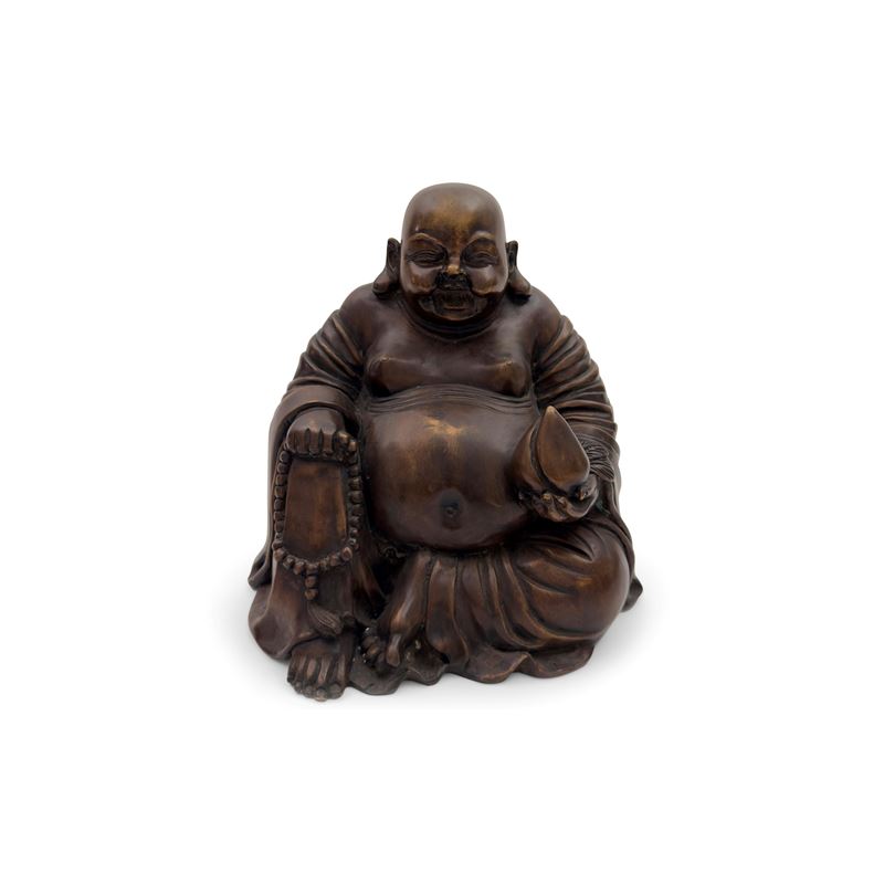Buddha assiso, bronzo patinato, arte orientale