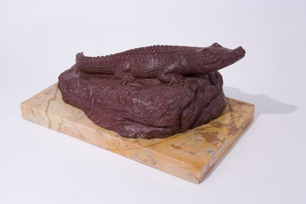 Coccodrillo in porfido, fine del XIX-inizi del XX secolo