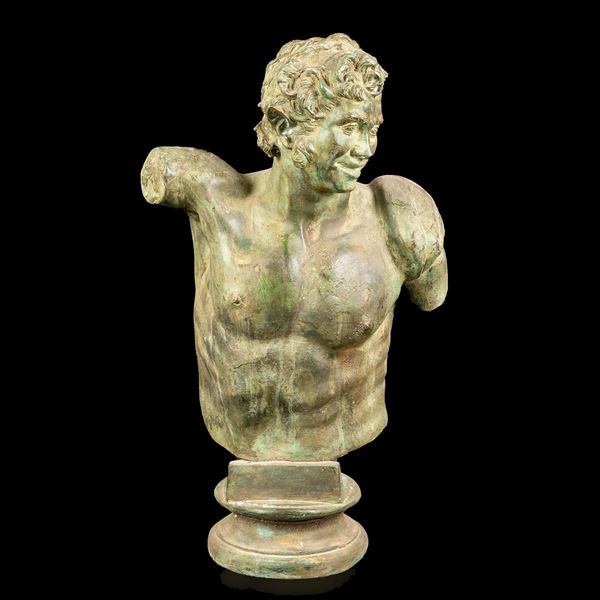 Busto di un centauro Furietti, scultura in bronzo patinato