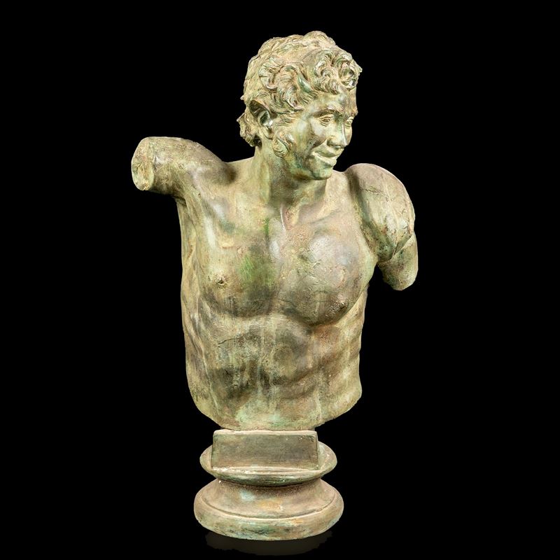 Scultura di centauro, bronzo patinato