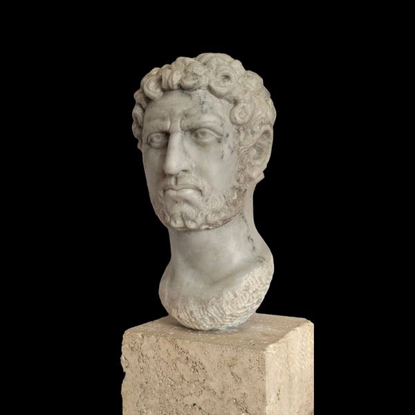 Testa di Caracalla in marmo di Carrara