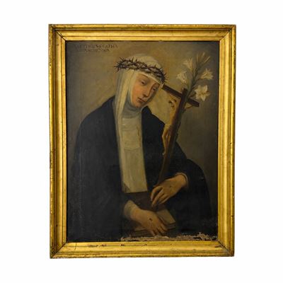 Pittore del XVIII secolo, Santa Caterina da Siena, olio su tela