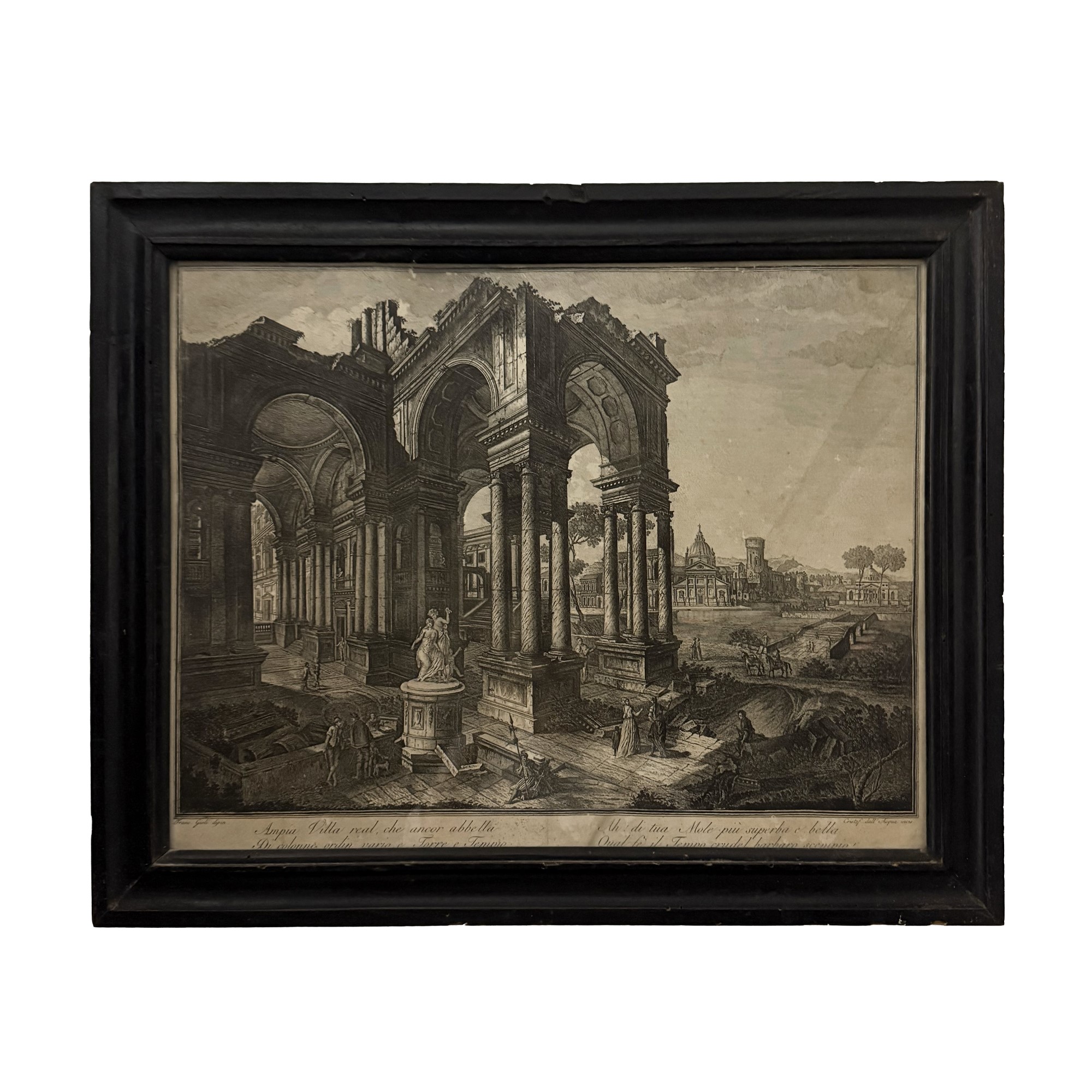 Cristoforo Dall'Acqua, Capricci architettonici (coppia di incisioni)