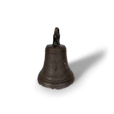 Campana in bronzo patinato con rilievo del Corpus Christi, fine del XVII secolo