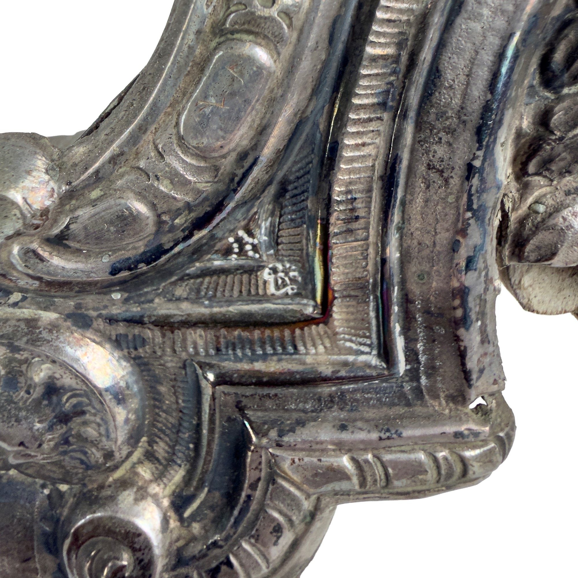 Inizi del XIX secolo, Ostensorio in legno rivestito in lamina d’argento