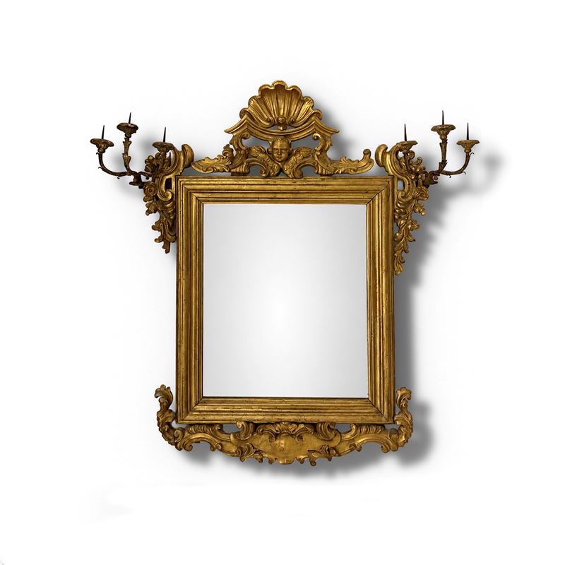 Specchiera in legno dorato, XIX secolo