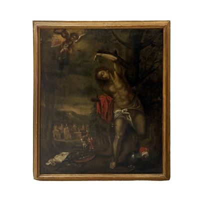 Hans von Aachen, Martirio di San Sebastiano (olio su tela)