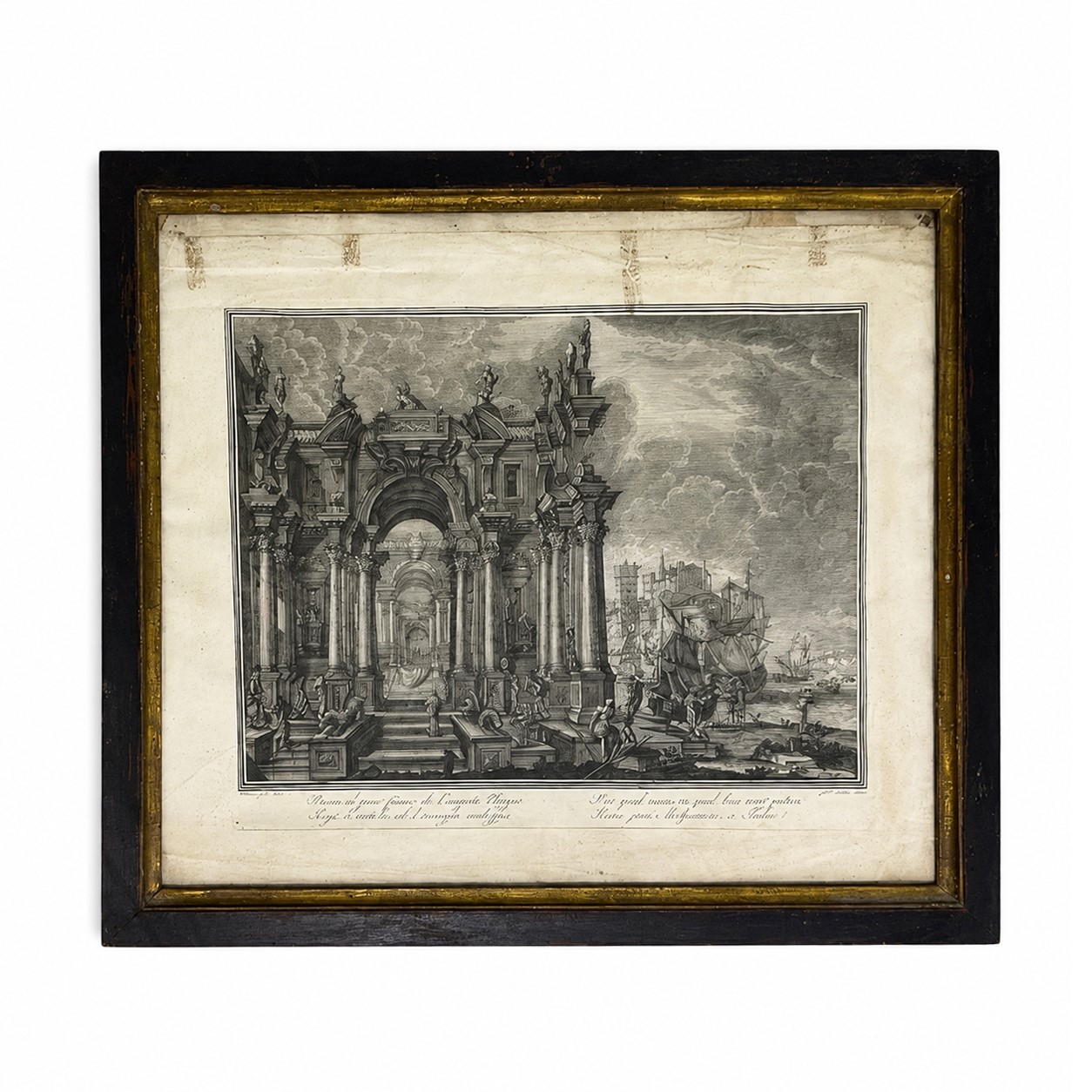 Ambrogio Orio e Gaetano Canali, Vedute architettoniche (tre incisioni), XVIII secolo