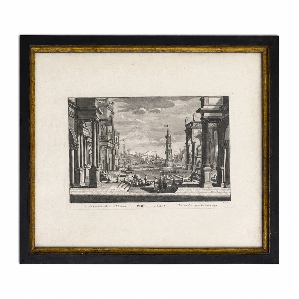 Ambrogio Orio e Gaetano Canali, Vedute architettoniche (tre incisioni), XVIII secolo