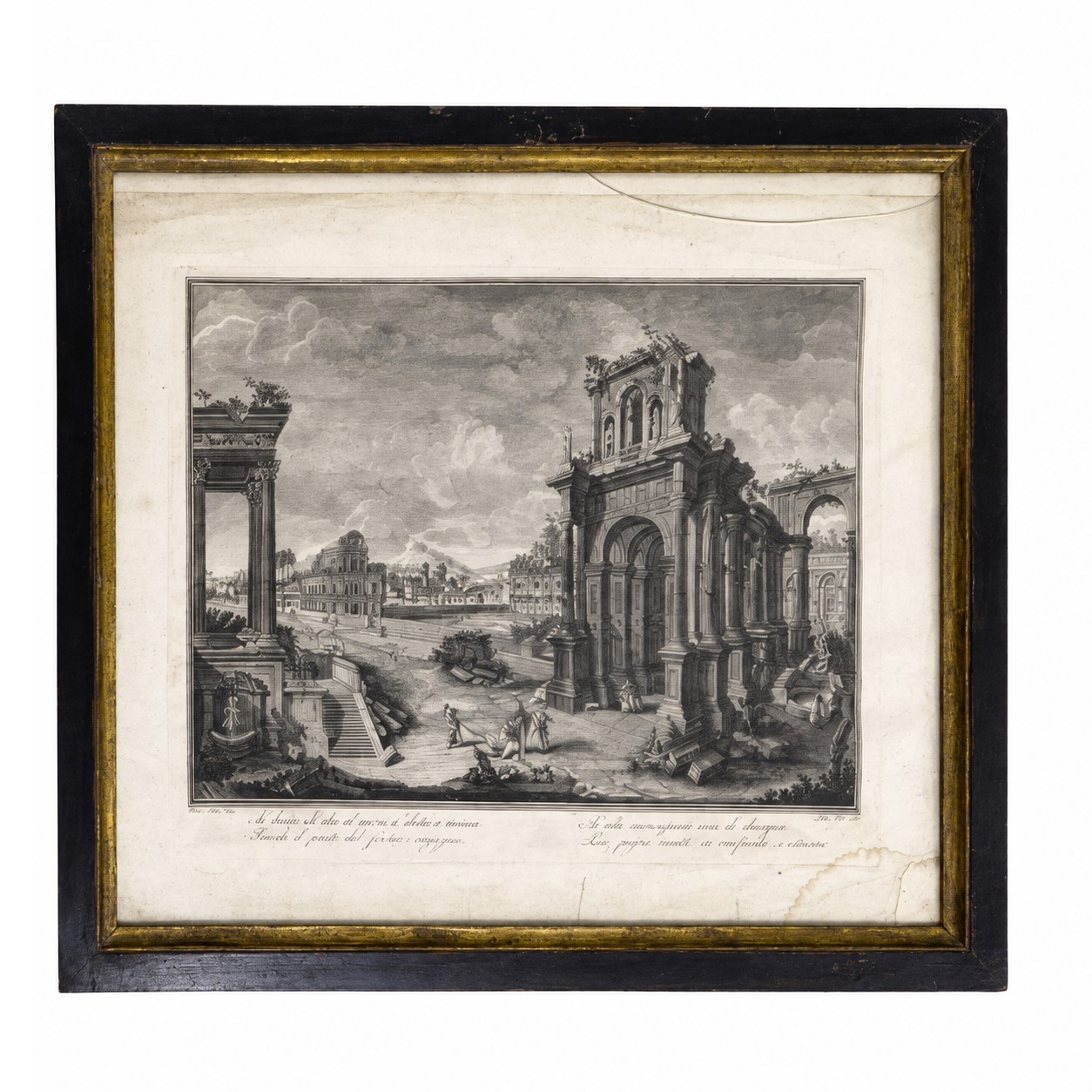 Ambrogio Orio e Gaetano Canali, Vedute architettoniche (tre incisioni), XVIII secolo