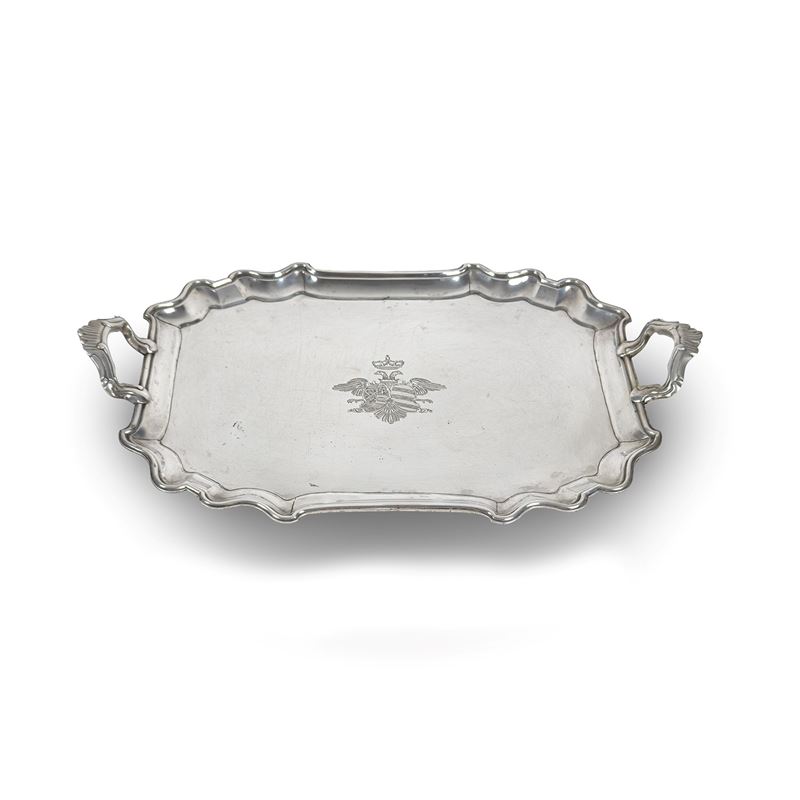 Vassoio in argento, Venezia, XVIII secolo