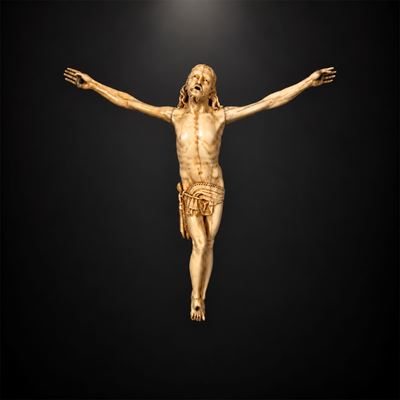 Giovanni Antonio Gualterio (attr.), Corpus Christi, scultura in avorio datata 1635