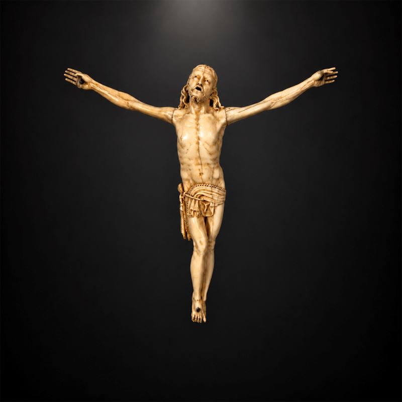 Giovanni Antonio Gualterio (attr.), Corpus Christi, scultura in avorio datata 1635