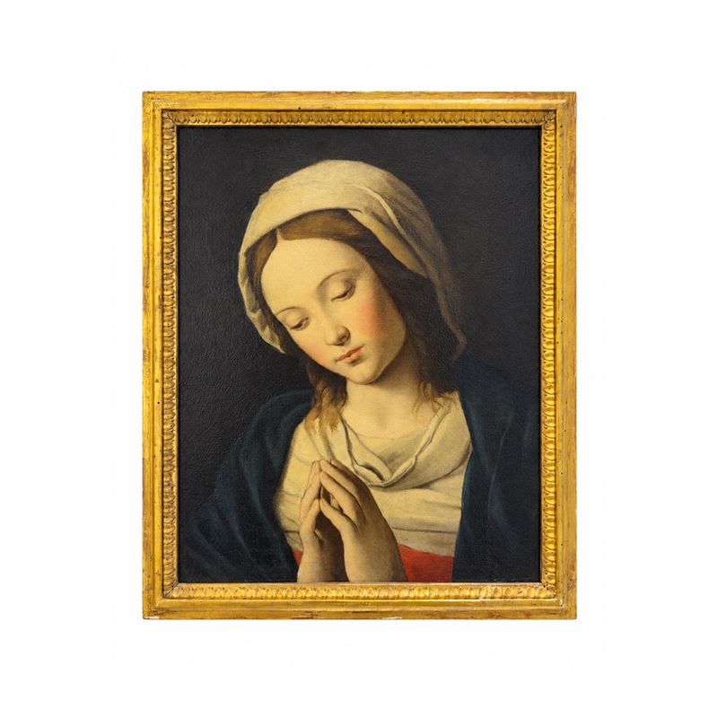 Giovanni Battista Salvi (attr.), Vergine orante, olio su tela