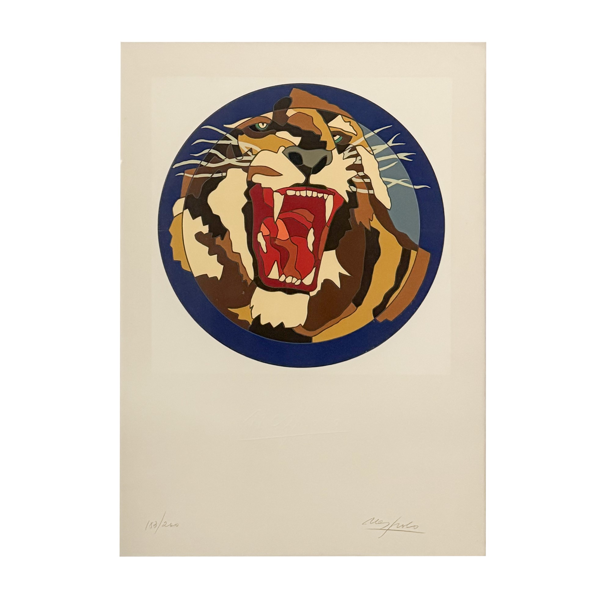 Ugo Nespolo, Litografie a colori (grappolo d’uva e La tigre)