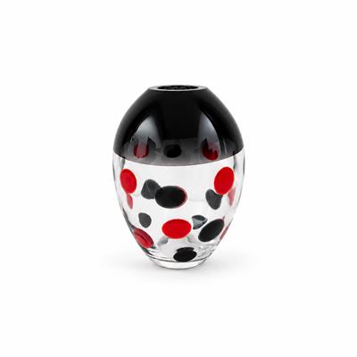 Carlo Moretti, I Piccoli — Vaso in vetro di Murano con decorazione a pois, xilos