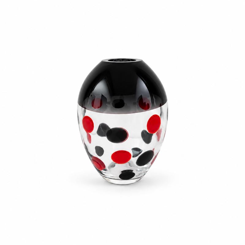 Carlo Moretti, I Piccoli — Vaso in vetro di Murano con decorazione a pois, xilos