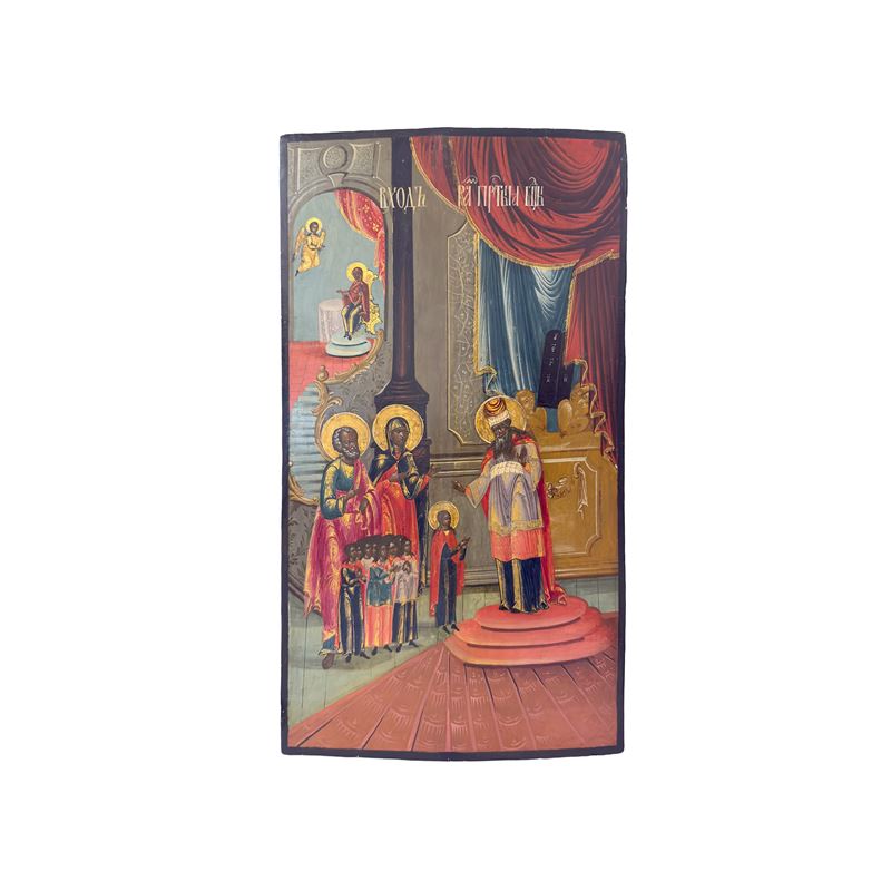 Jaroslavl, Presentazione della Vergine al Tempio, tempera all’uovo su tavola (metà del XVIII seco...