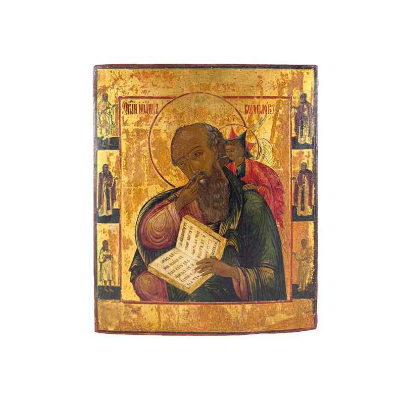 Icòna di San Giovanni Teologo, tempera all’uovo su tavola (Vetka, Vecchi Credenti), fine XVIII se...