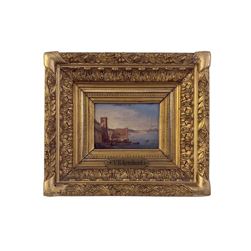 Christoffer Wilhelm Eckersberg (ambito), Veduta del Golfo con Palazzo Donn’Anna