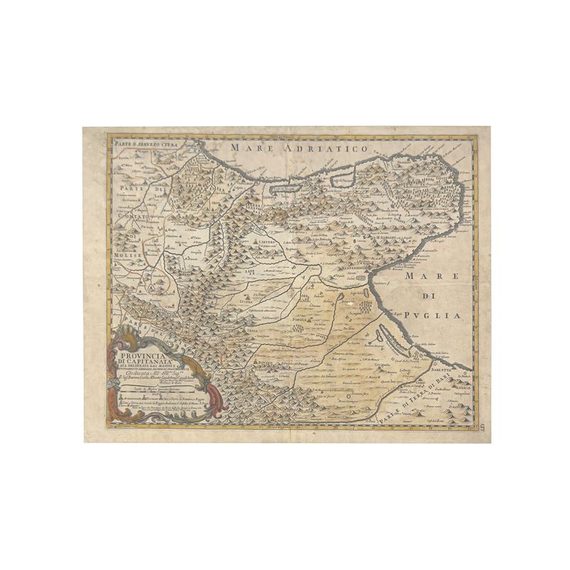 Domenico De Rossi, Provincia di Capitanata, incisione acquarellata