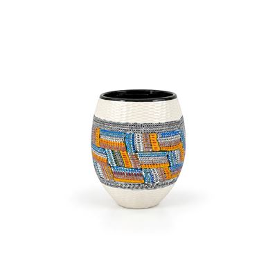 Tribe, Vaso in vetro policromo di Murano con murrine (Schiavon Murano 1/1)