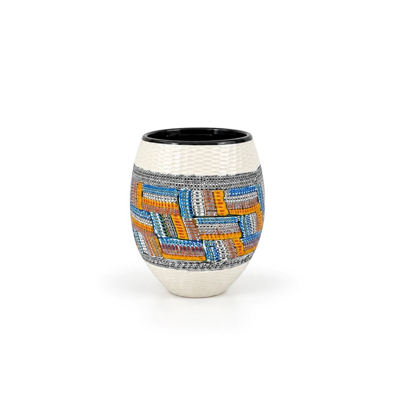 Tribe, Vaso in vetro policromo di Murano con murrine (Schiavon Murano 1/1)