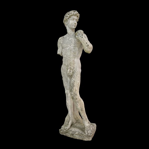 David, scultura in pietra composta