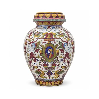 Vaso in Maiolica a Lustro Policromo, XIX/XX Secolo