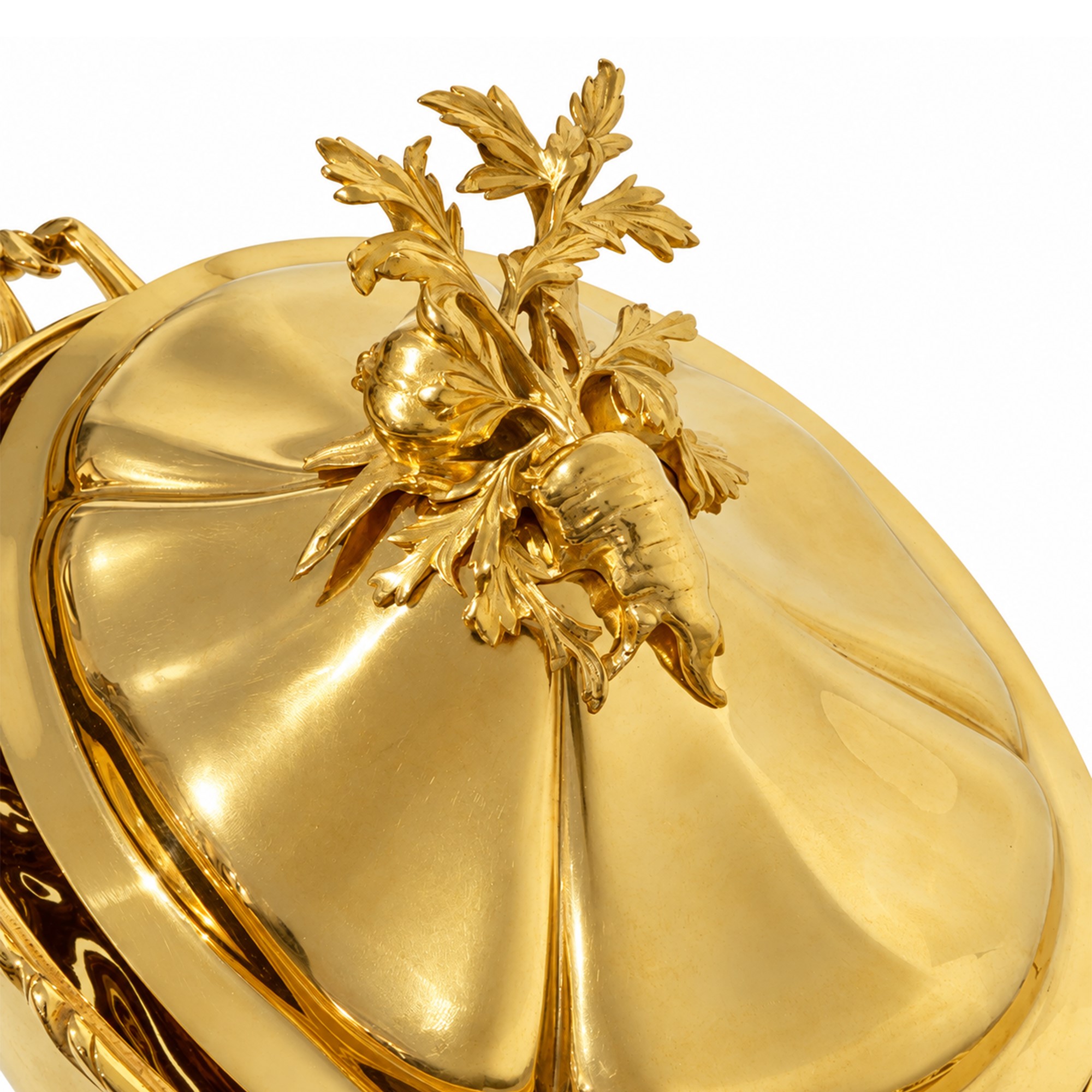 Elegante Zuppiera in Argento Dorato, Parigi, XIX Secolo