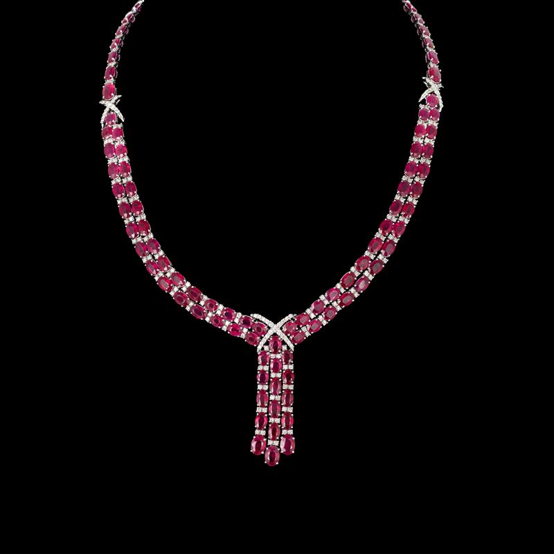 Importante Collana in Oro Bianco 18kt.