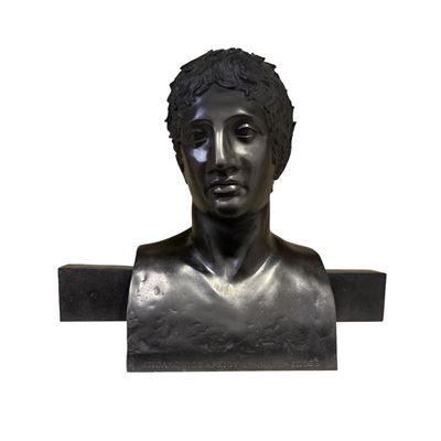 Erma del Doriforo in Bronzo con Patina a Fuoco Nero Fiorentino