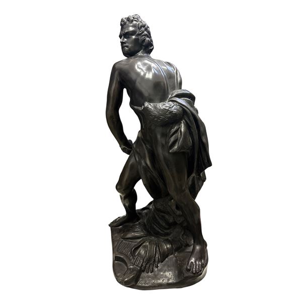 David, scultura in bronzo patinato a fuoco