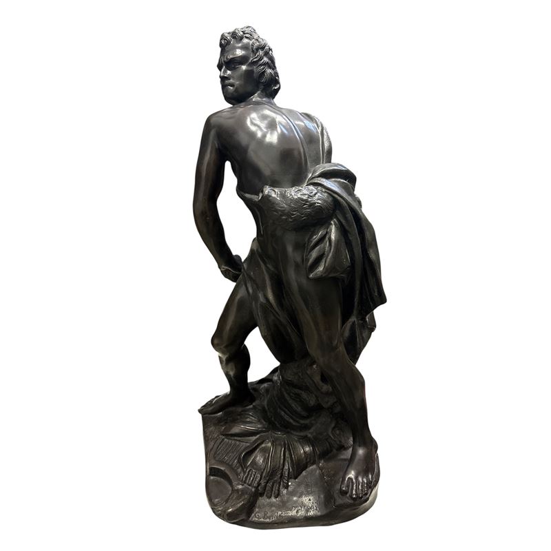 David, Scultura in Bronzo Patinato a Fuoco