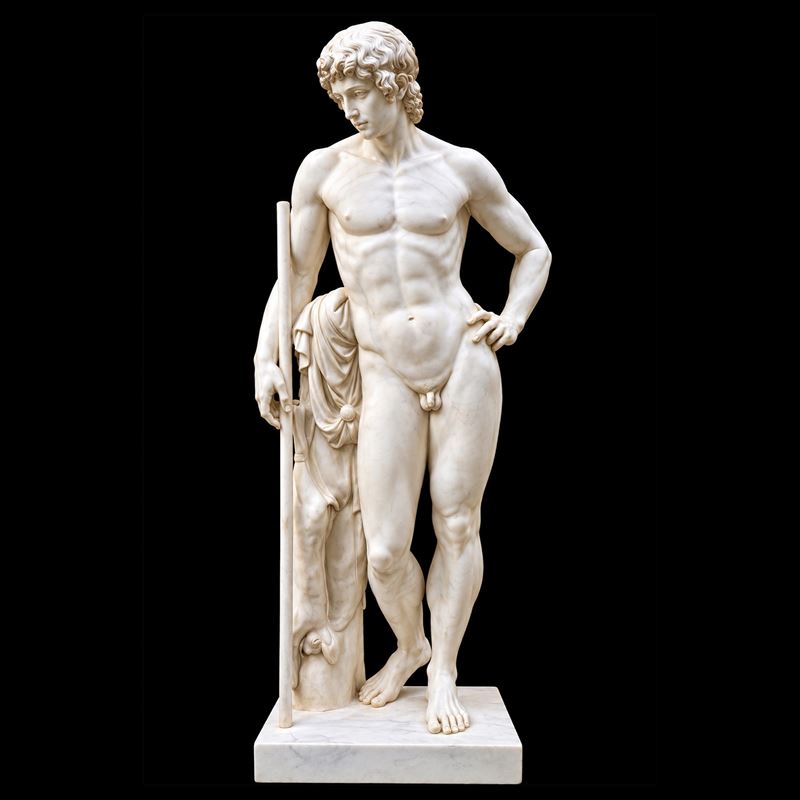 Adone, Scultura in Marmo Bianco