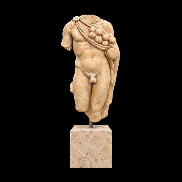 Torso di Silvano in travertino