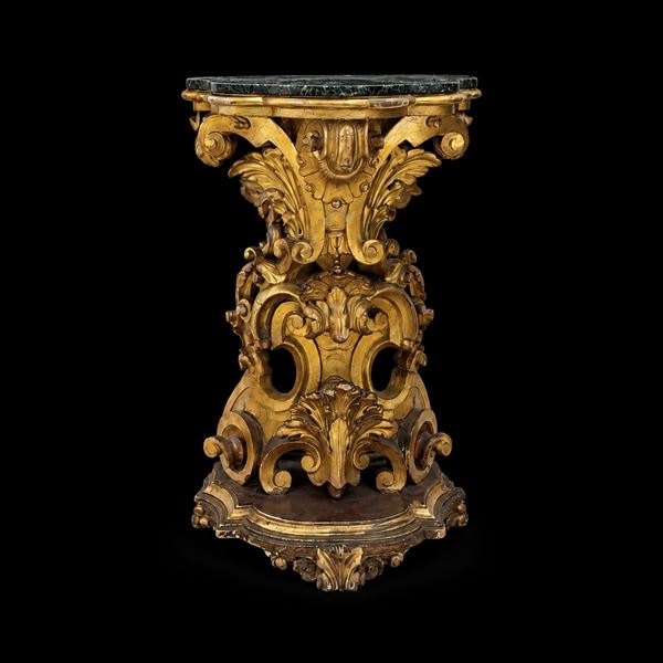 Console in legno dorato, XIX secolo