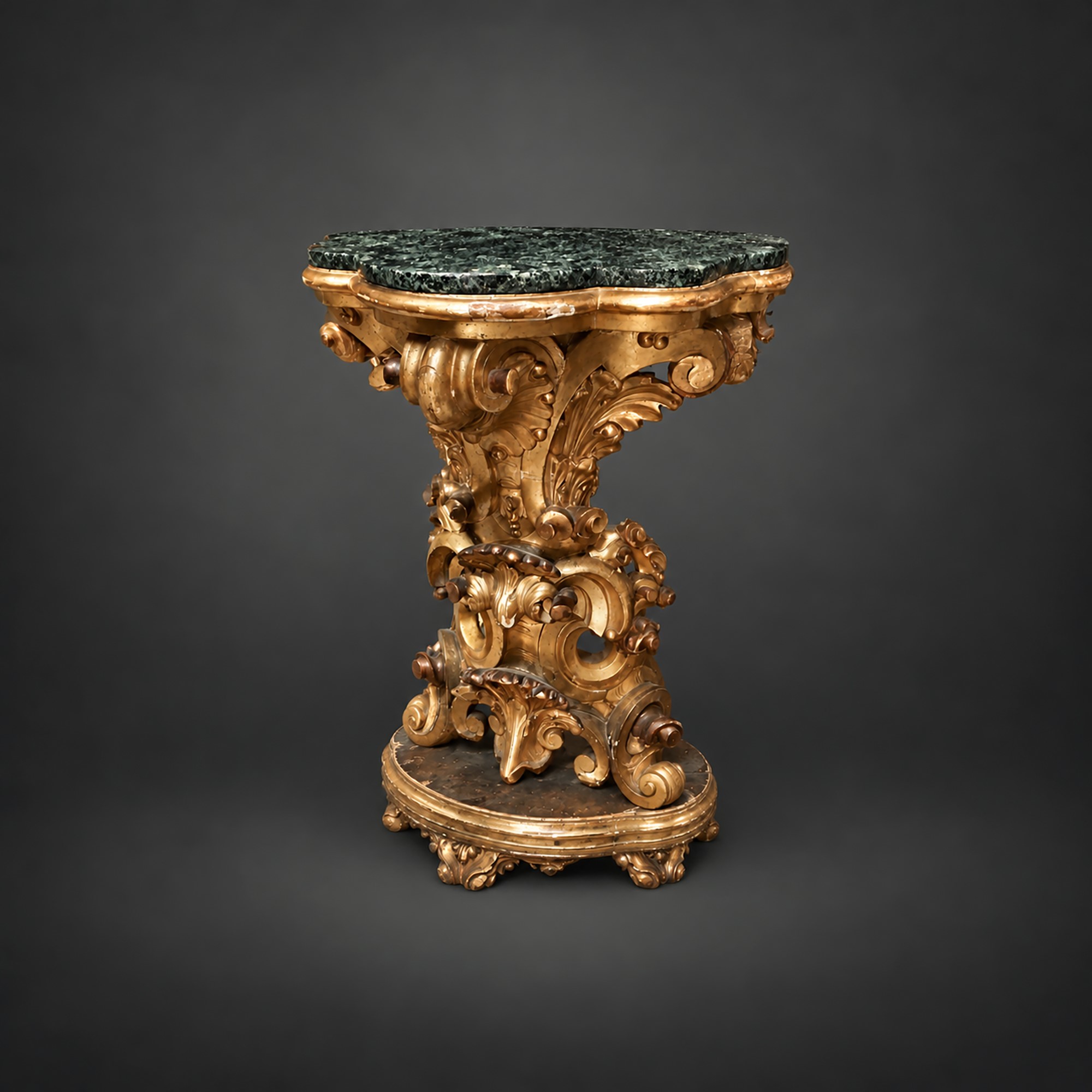Console in Legno Dorato, XIX Secolo