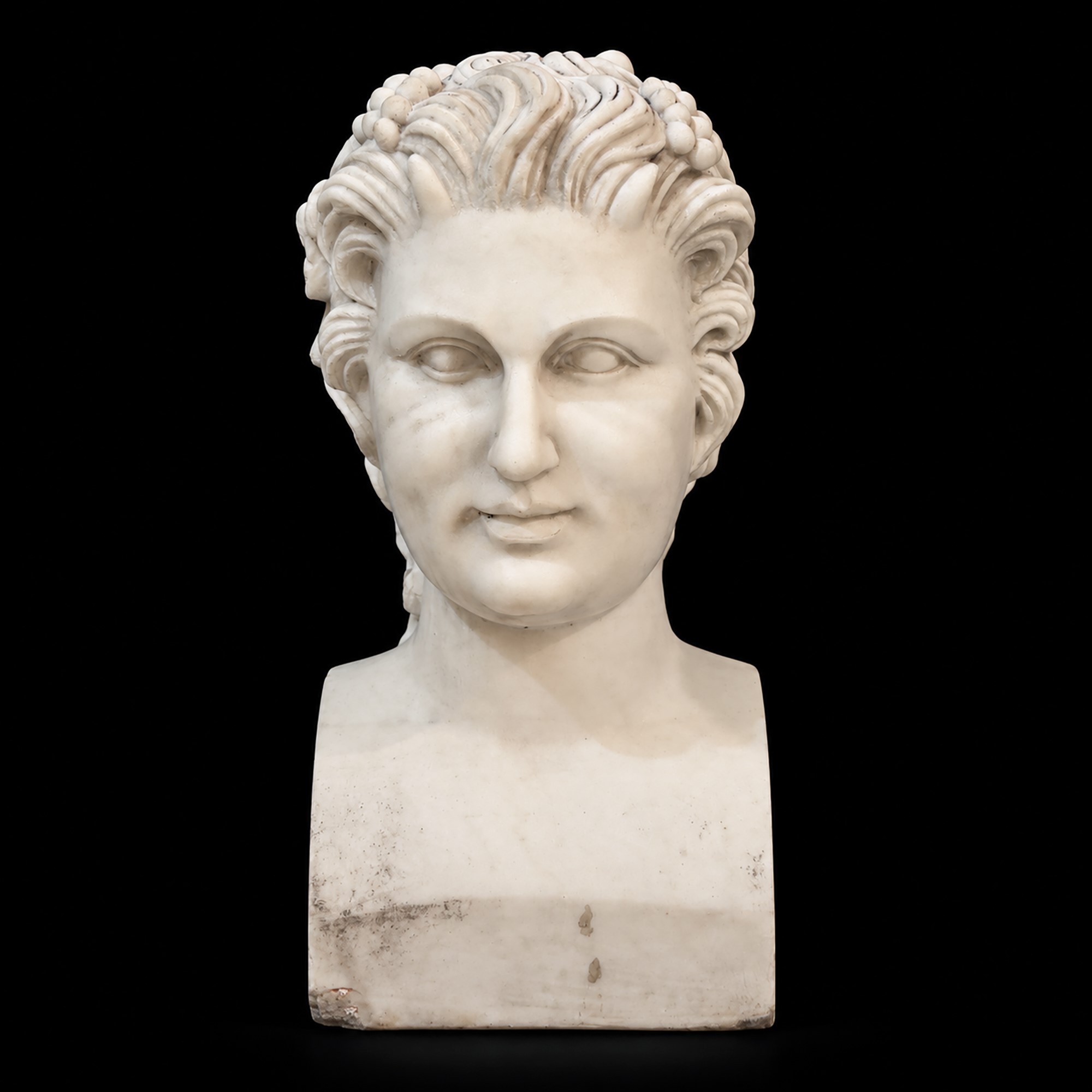 Testa Bifronte in Marmo Bianco