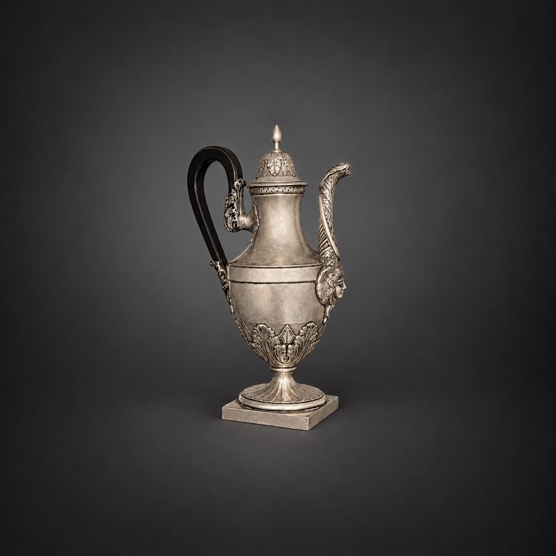 Caffettiera in Argento, Spagna, XIX Secolo